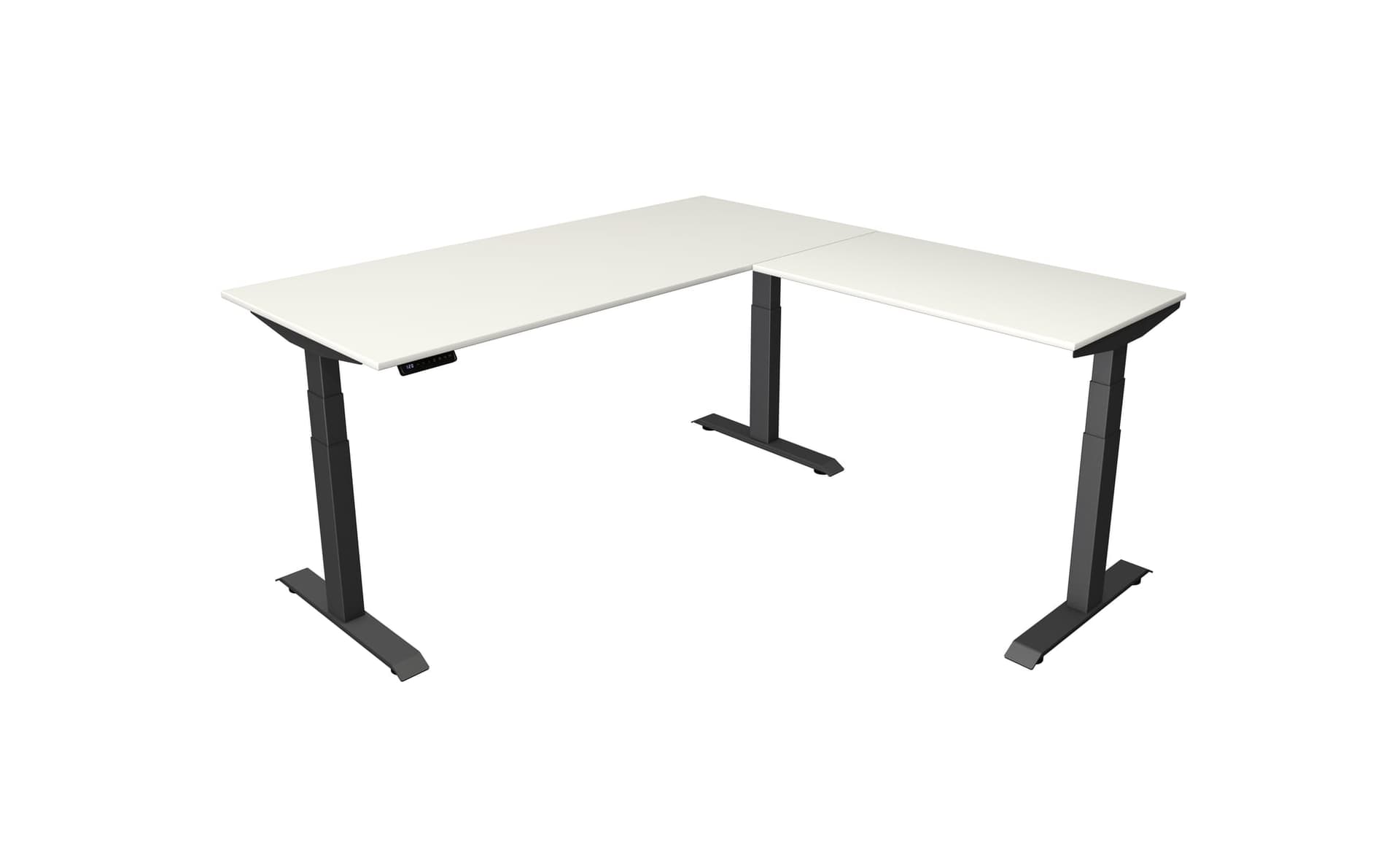 Steh-/Sitztisch mit Anbauelement Move 4 NEU – 180 × 180 cm · Anthrazit · Weiß – Bild 1 von 8