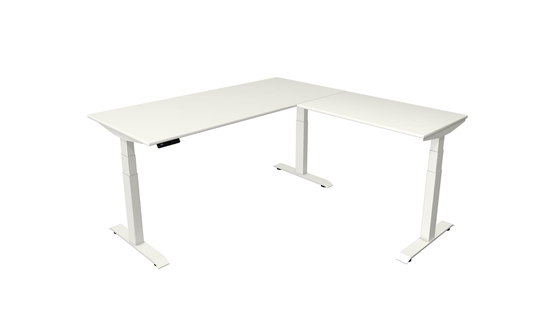 Steh-/Sitztisch mit Anbauelement Move 4 NEU – 180 × 180 cm · Weiß · Weiß – Bild 1 von 8