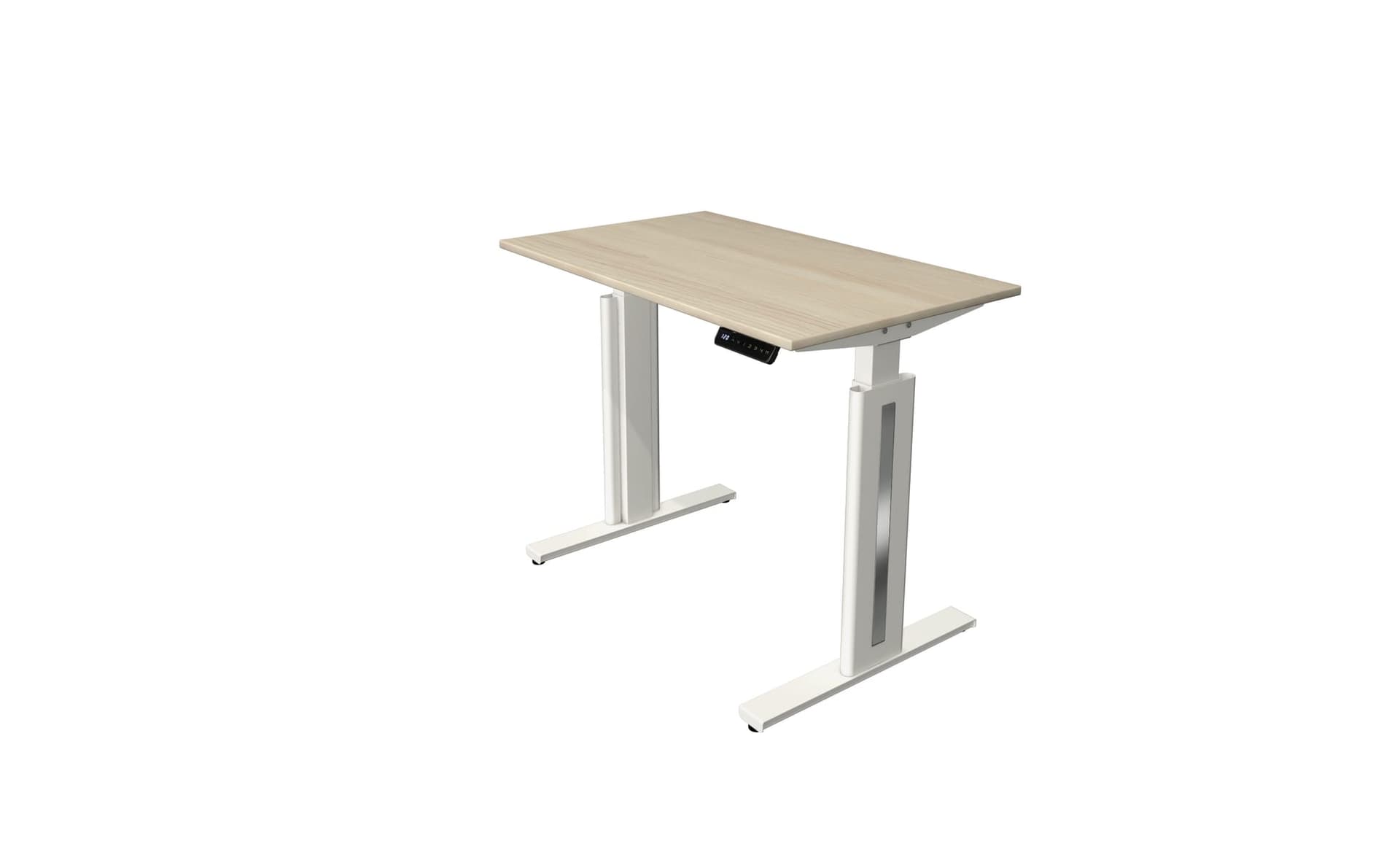 Steh-/Sitztisch Move 3 fresh – 100 × 60 cm · Weiß · Ahorn – Bild 1 von 8