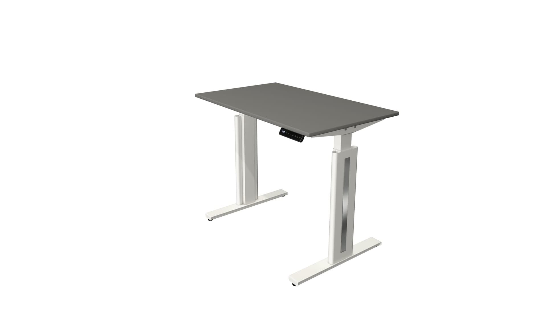 Steh-/Sitztisch Move 3 fresh – 100 × 60 cm · Weiß · Grafit – Bild 1 von 8