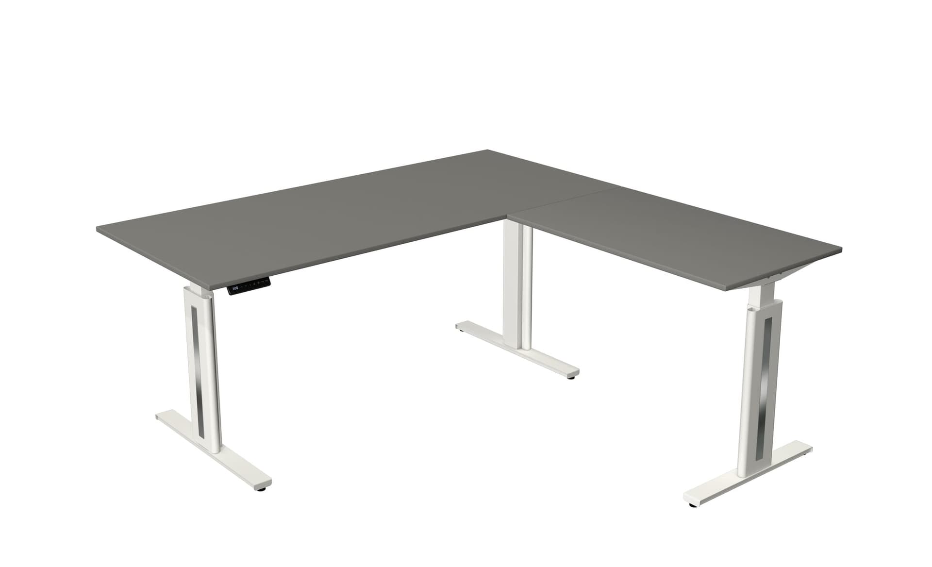 Steh-/Sitztisch mit Anbauelement Move 3 fresh – Silber · Grafit · 180 × 180 cm – Bild 1 von 8