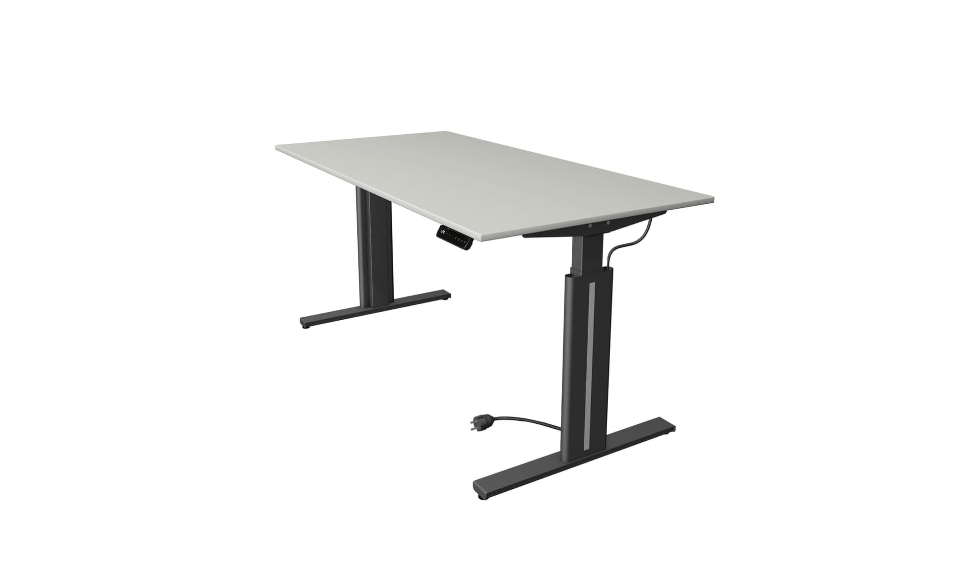 Steh-/Sitztisch Move 3 elegant – Lichtgrau · 160 × 80 cm · Anthrazit – Bild 1 von 58