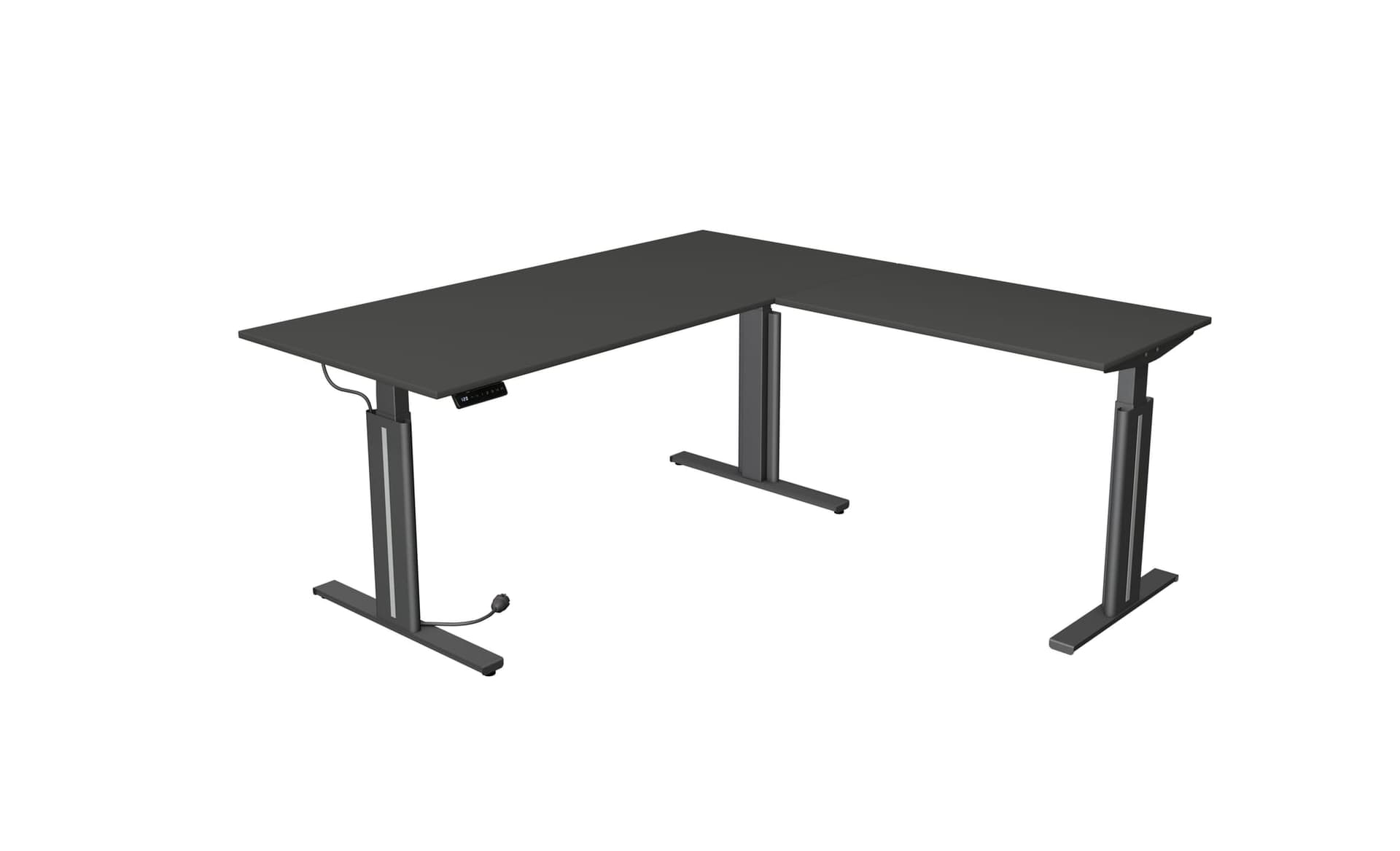 Steh-/Sitztisch mit Anbauelement Move 3 elegant – Anthrazit · 180 × 180 cm · Anthrazit – Bild 1 von 57